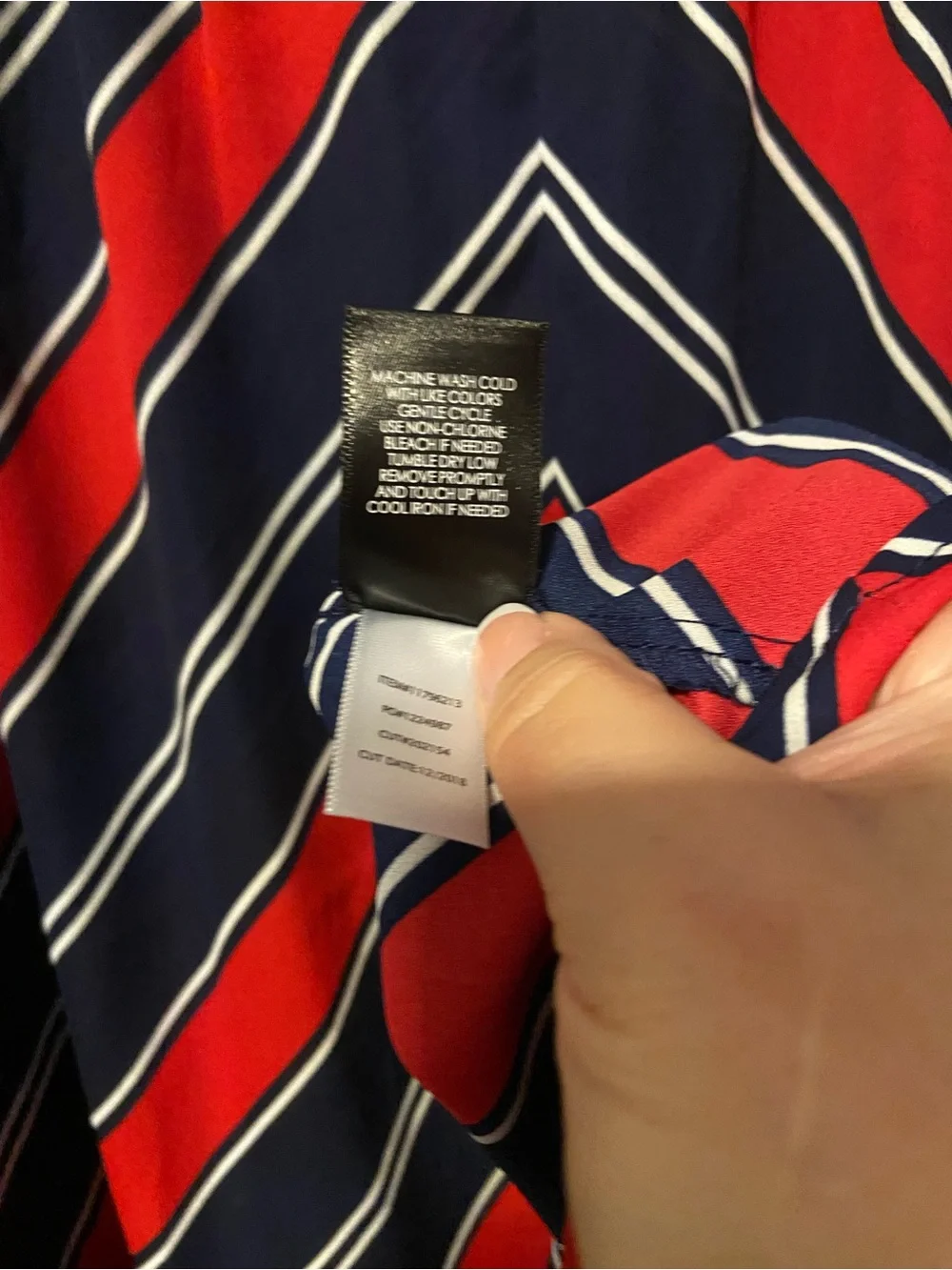 Torrid Size 2 Navy Red Chevron Stripe Cami Tank Top | Size 2X (18/20) - Picture 8 of 9